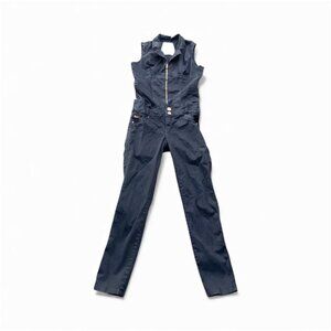 Macondo Black Denim Columbian Jumpsuit One Piece Size Small